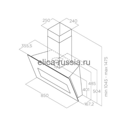 ELICA Вытяжка настенная BLOOM GR/A/85