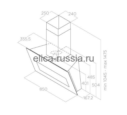 ELICA Вытяжка настенная BLOOM-S DEKT/A/85