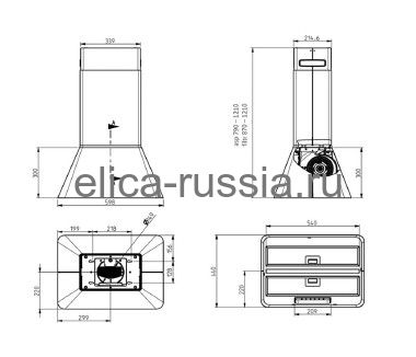 ELICA Вытяжка островная  IKONA BL MAT/A/60