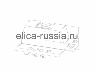 ELICA Вытяжка встраиваемая CT35 PRO IX/A/120