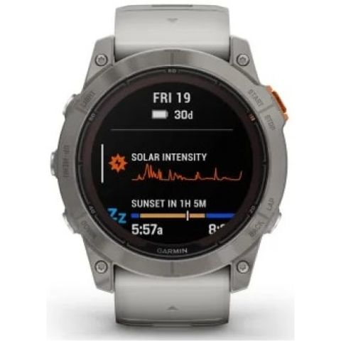 Garmin Fenix 7X Pro Sapphire Solar Titanium with Fog Gray / Ember Orange Band (010-02778-15)