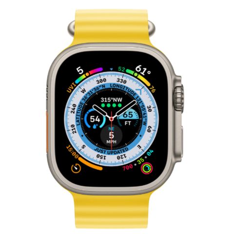 Apple Watch Ultra 49mm Yellow ocean band 