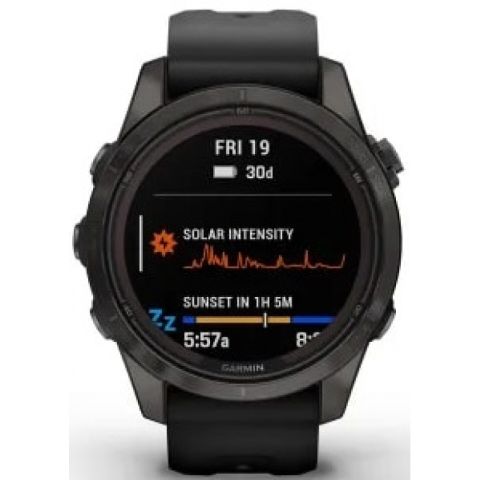 Garmin Fenix 7S Pro Sapphire Solar Carbon Gray DLC Titanium / Black Band (010-02776-11)