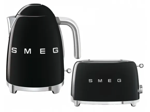 Набор Smeg чайник KLF03BLEU + тостер TSF01BLEU Чёрный