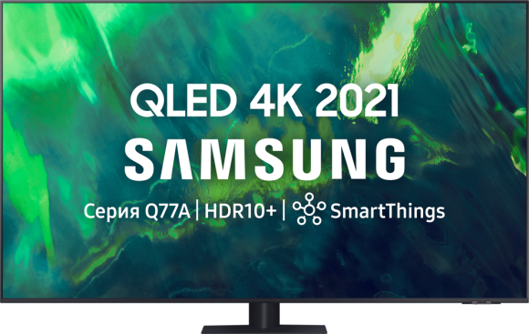 Телевизор Samsung 75" серия 7 QLED 4K Smart TV 2021 Q77A черный