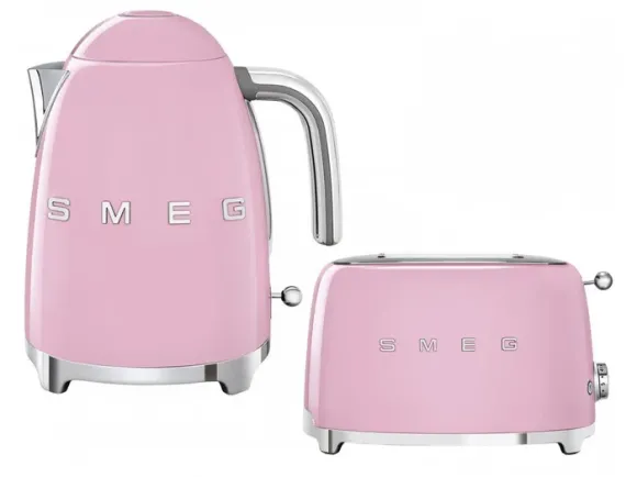 Набор Smeg чайник KLF03PKEU + тостер TSF01PKEU Розовый