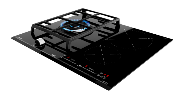 Варочная панель HYBRID Индукция DirectSense и Газ ExactFlame 60 см HYBRID JZC 63312 ABN Black