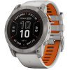 Garmin Fenix 7X Pro Sapphire Solar Titanium with Fog Gray / Ember Orange Band (010-02778-15)