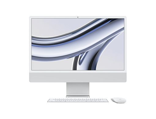 iMac 24" Retina 4,5K, M3 (8C CPU, 10C GPU, 2023), 8,256, серебристый (MQRJ3ZP/A)