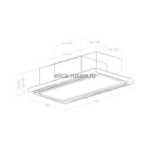 ELICA Встраиваемая вытяжка CLOUD SEVEN IX/F/90