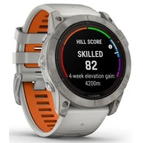 Garmin Fenix 7X Pro Sapphire Solar Titanium with Fog Gray / Ember Orange Band (010-02778-15)