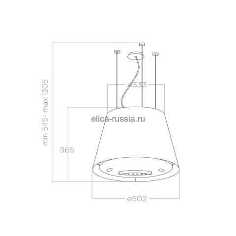 ELICA Вытяжка островная EASY UX IX/F/50