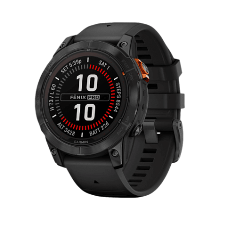 Garmin Fenix 7 Pro Solar серый с черным ремешком (010-02777-01)