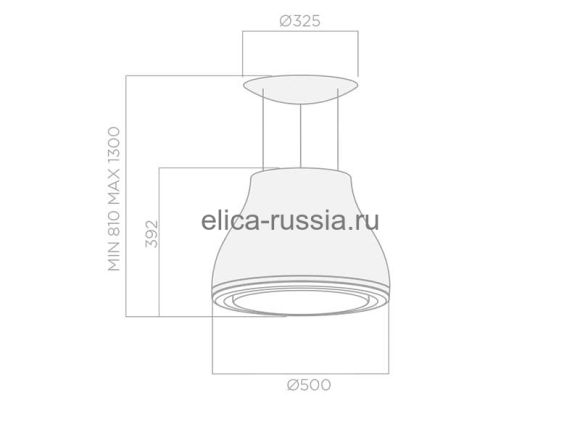 Elica вытяжка SHINING PELTROX/F/50