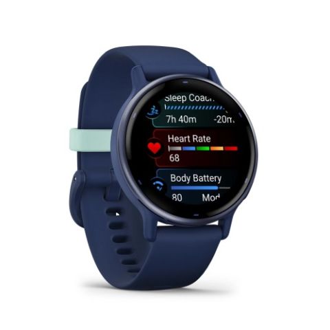 Garmin Vivoactive 5 синие с металлически-синим безелем и силиконовым ремешком (010-02862-12)